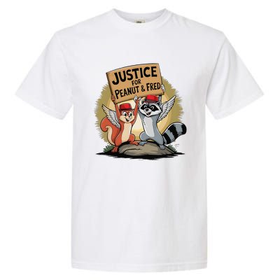 Peanut Squirrel & Fred Raccoo Justice For Peanut Wanted Garment-Dyed Heavyweight T-Shirt