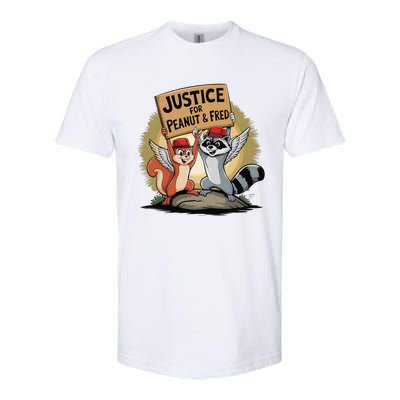 Peanut Squirrel & Fred Raccoo Justice For Peanut Wanted Softstyle CVC T-Shirt