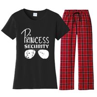 Princess Security Funny Birthday Party Dad Father Girl Women's Flannel Pajama Set