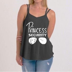 Princess Security Funny Birthday Party Dad Father Girl Women's Strappy Tank