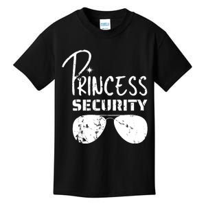 Princess Security Funny Birthday Party Dad Father Girl Kids T-Shirt