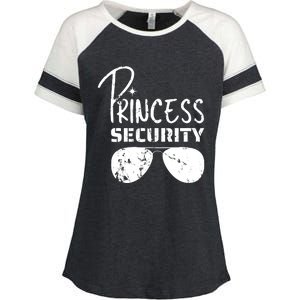 Princess Security Funny Birthday Party Dad Father Girl Enza Ladies Jersey Colorblock Tee