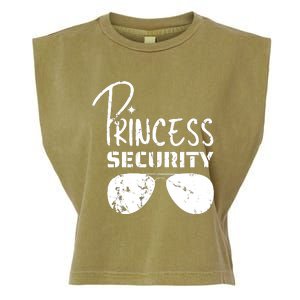 Princess Security Funny Birthday Party Dad Father Girl Garment-Dyed Women's Muscle Tee