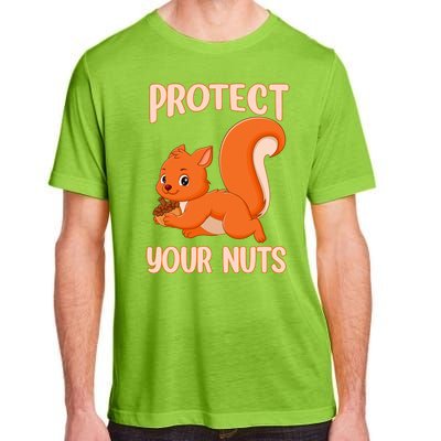 Perfect Squirrel Funny Squirrel Protect Your Nuts Adult ChromaSoft Performance T-Shirt