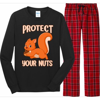 Perfect Squirrel Funny Squirrel Protect Your Nuts Long Sleeve Pajama Set