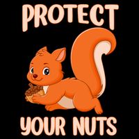 Perfect Squirrel Funny Squirrel Protect Your Nuts 16 in Basic Backpack