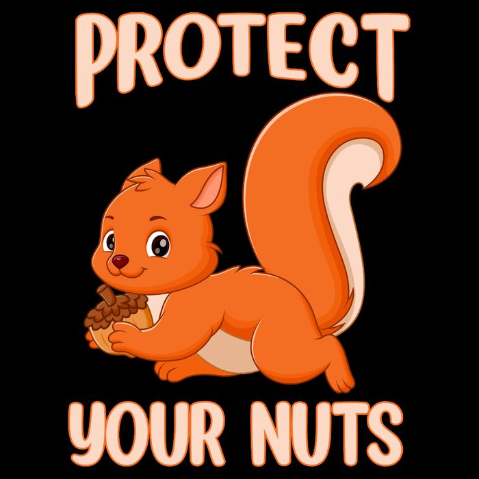 Perfect Squirrel Funny Squirrel Protect Your Nuts 16 in Basic Backpack