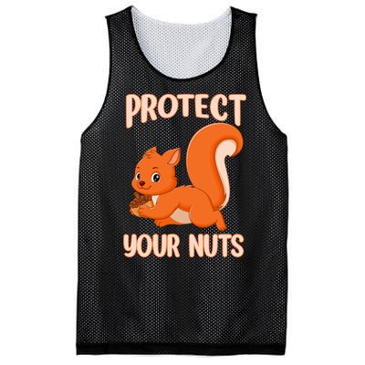 Perfect Squirrel Funny Squirrel Protect Your Nuts Mesh Reversible Basketball Jersey Tank