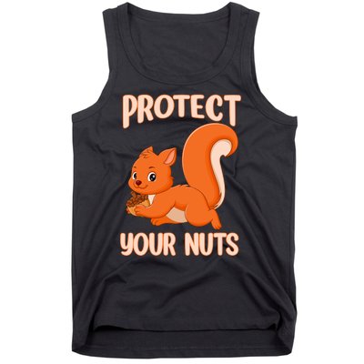 Perfect Squirrel Funny Squirrel Protect Your Nuts Tank Top