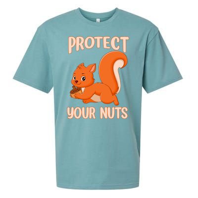 Perfect Squirrel Funny Squirrel Protect Your Nuts Sueded Cloud Jersey T-Shirt