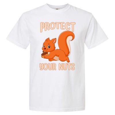 Perfect Squirrel Funny Squirrel Protect Your Nuts Garment-Dyed Heavyweight T-Shirt