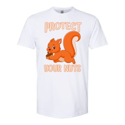 Perfect Squirrel Funny Squirrel Protect Your Nuts Softstyle CVC T-Shirt