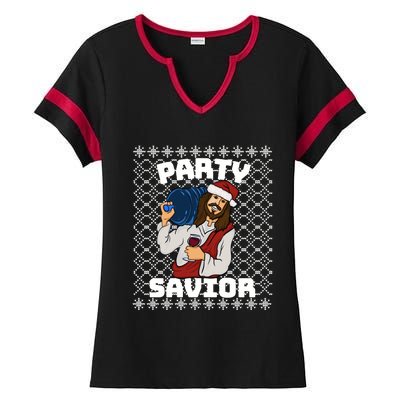 PARTY SAVIOR FUNNY Ladies Halftime Notch Neck Tee