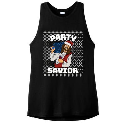 PARTY SAVIOR FUNNY Ladies PosiCharge Tri-Blend Wicking Tank