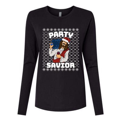 PARTY SAVIOR FUNNY Womens Cotton Relaxed Long Sleeve T-Shirt