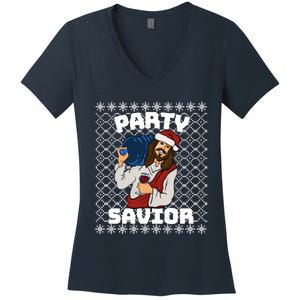 PARTY SAVIOR FUNNY Women's V-Neck T-Shirt