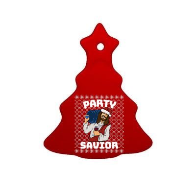 PARTY SAVIOR FUNNY Ceramic Tree Ornament