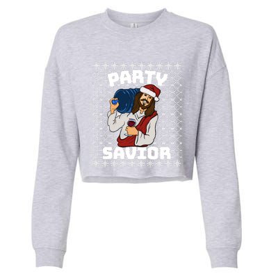 PARTY SAVIOR FUNNY Cropped Pullover Crew