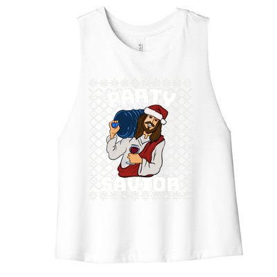 PARTY SAVIOR FUNNY Women's Racerback Cropped Tank