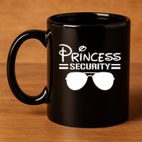 Princess Security Funny Birthday Halloween Party Design 11oz C Handle Ceramic Mug