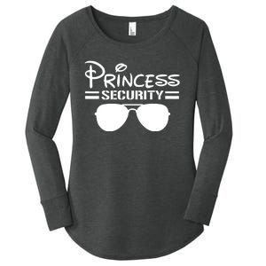 Princess Security Funny Birthday Halloween Party Design Women's Perfect Tri Tunic Long Sleeve Shirt