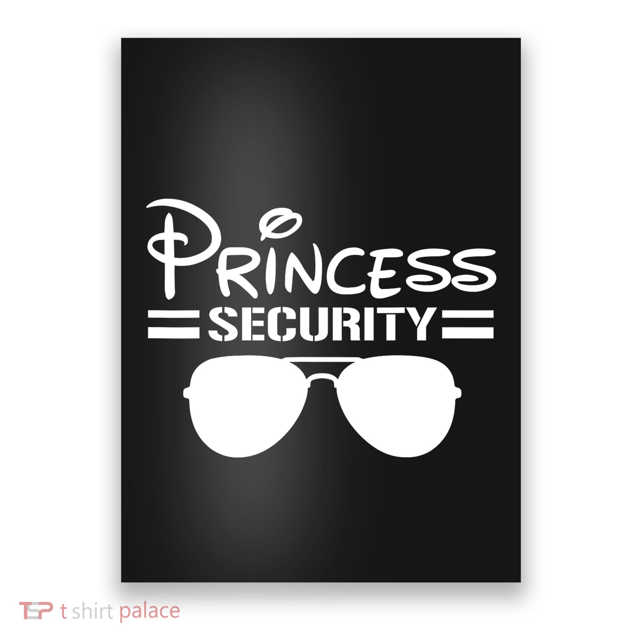 Princess Security Funny Birthday Halloween Party Design Poster