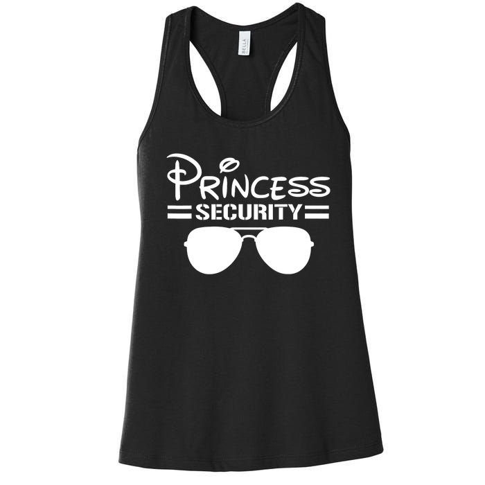 Princess Security Funny Birthday Halloween Party Design Women's Racerback Tank