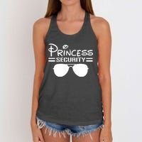 Princess Security Funny Birthday Halloween Party Design Women's Knotted Racerback Tank