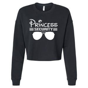 Princess Security Funny Birthday Halloween Party Design Cropped Pullover Crew