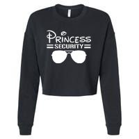 Princess Security Funny Birthday Halloween Party Design Cropped Pullover Crew