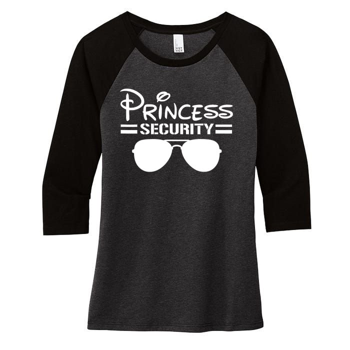 Princess Security Funny Birthday Halloween Party Design Women's Tri-Blend 3/4-Sleeve Raglan Shirt