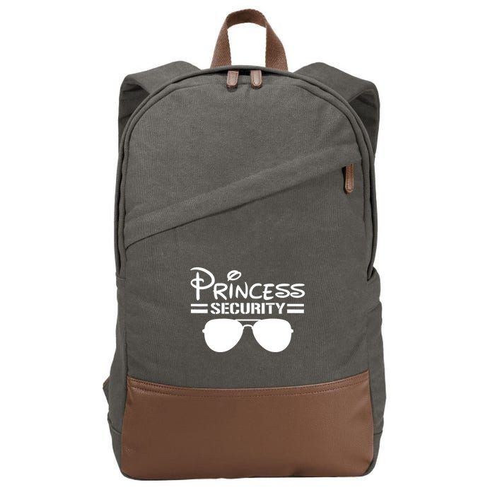 Princess Security Funny Birthday Halloween Party Design Cotton Canvas Backpack