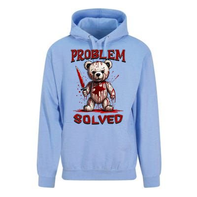 Problem Solved Funny Teddy Bear Halloween Unisex Surf Hoodie