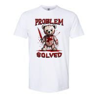 Problem Solved Funny Teddy Bear Halloween Softstyle CVC T-Shirt