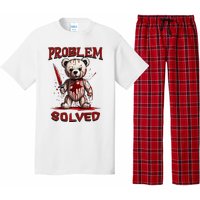 Problem Solved Funny Teddy Bear Halloween Pajama Set