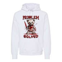 Problem Solved Funny Teddy Bear Halloween Premium Hoodie