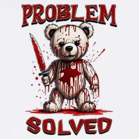 Problem Solved Funny Teddy Bear Halloween Baby Bodysuit