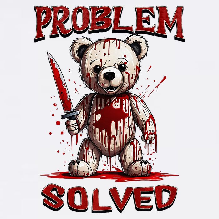 Problem Solved Funny Teddy Bear Halloween Baby Bodysuit
