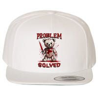 Problem Solved Funny Teddy Bear Halloween Wool Snapback Cap