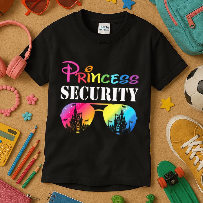 Princess Security Family Mom Dad Birthday Kids T-Shirt