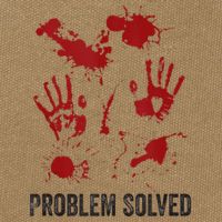 Problem Solved Funny Gory Halloween Dark Humour Cotton Canvas Backpack