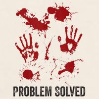 Problem Solved Funny Gory Halloween Dark Humour Garment-Dyed Women's Muscle Tee
