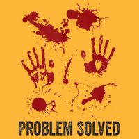 Problem Solved Funny Gory Halloween Dark Humour Sustainable Knit Beanie