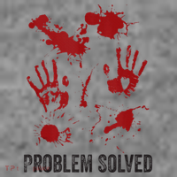 Problem Solved Funny Gory Halloween Dark Humour Tall Sweatshirt