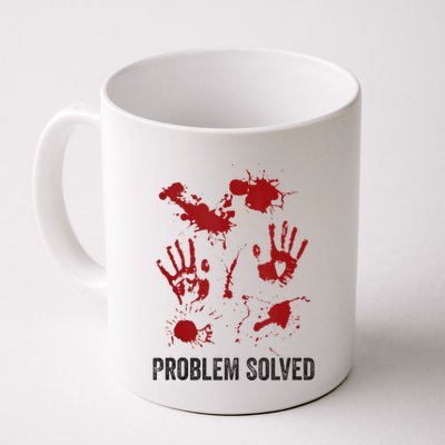 Problem Solved Funny Gory Halloween Dark Humour Mug