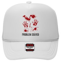 Problem Solved Funny Gory Halloween Dark Humour Trucker Hat