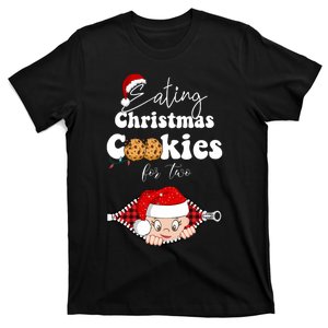 Peeking Santa From Belly Eating Christmas Cookies For Two Long Sleeve T-Shirt