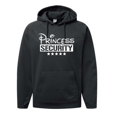 Princess Security Funny Birthday Halloween Party Design Performance Fleece Hoodie