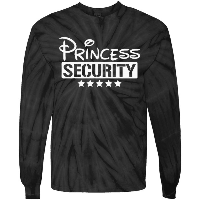 Princess Security Funny Birthday Halloween Party Design Tie-Dye Long Sleeve Shirt