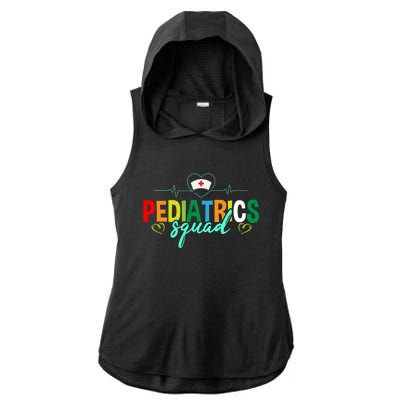 Pediatrics Squad Funny Pediatric Nurse Care Health Cute Gift Ladies PosiCharge Tri-Blend Wicking Draft Hoodie Tank